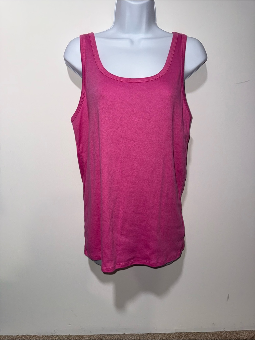 Pink Tank Top - Classic Scoop Neck